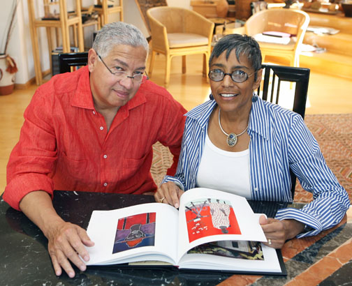 Pacific Palisades residents Bernard and Shirley Kinsey with the catalog of their collection.